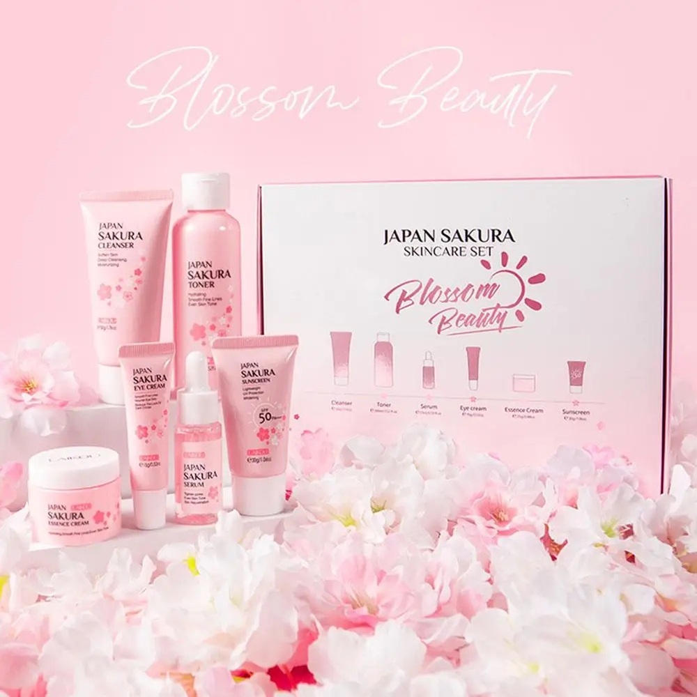 Japan Sakura 6 PC Skincare Set, New  🎁💝 🥳 HOST PICK BEAUTY PARTY 3/4 🎈 🎉🥁🥰💋💄👸🏻